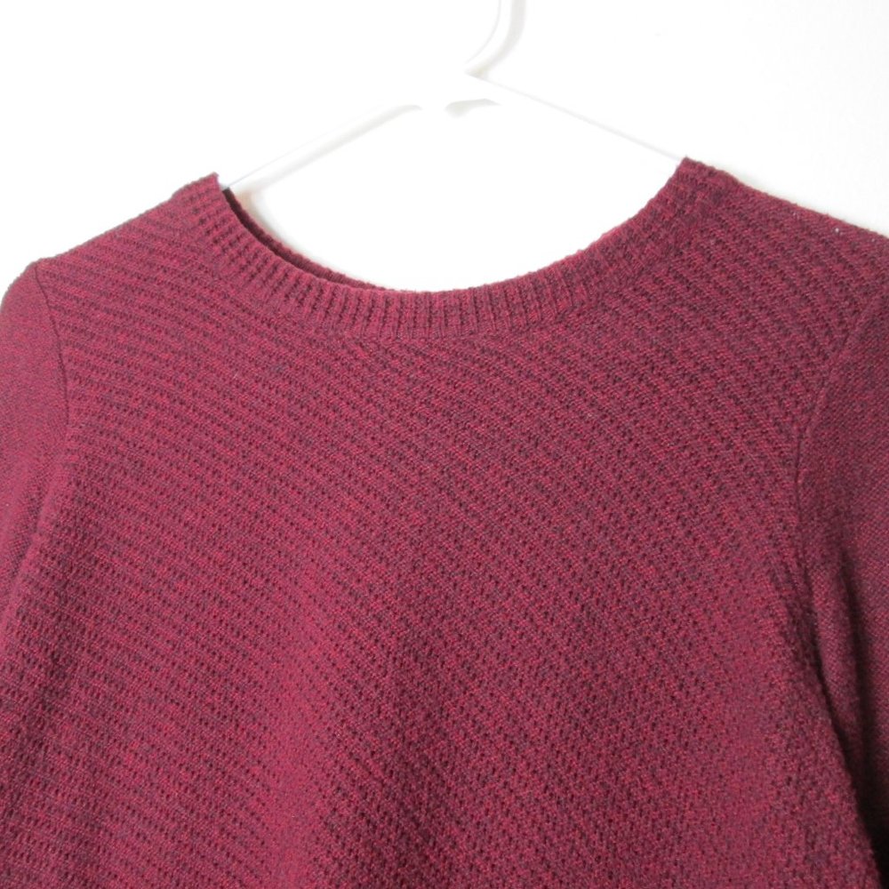 MADEWELL Backzip Pullover Sweater Merlot xs - Picture 3 of 9